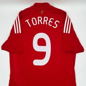 Torres #9 Liverpool 2008/2009 Home ORIGINAL Adidas VTG Rare Soccer Jersey (M)